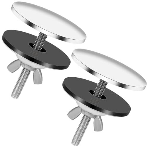 2 cubiertas de acero inoxidable para agujero de fregadero de cocina, 2 pulgadas, cubierta de agujero de grifo de cocina, tapa de tapón de metal, color plateado