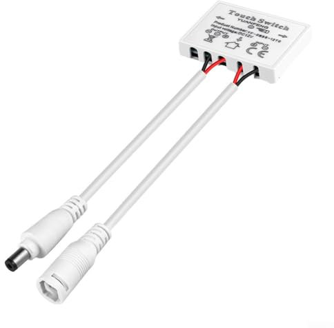 12V LED Touch Dimmer Switch Concealed, Touch Switch Sensor for 1-5mm Glass/Acrylic/Mirror