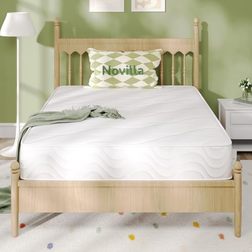 Novilla 4FT Small Double Pocket Sprung Mattress 8 Inch Medium Soft Spring Mattress with Breathable Sprung System, Cool Touch Oeko Fabric 120x190x20cm