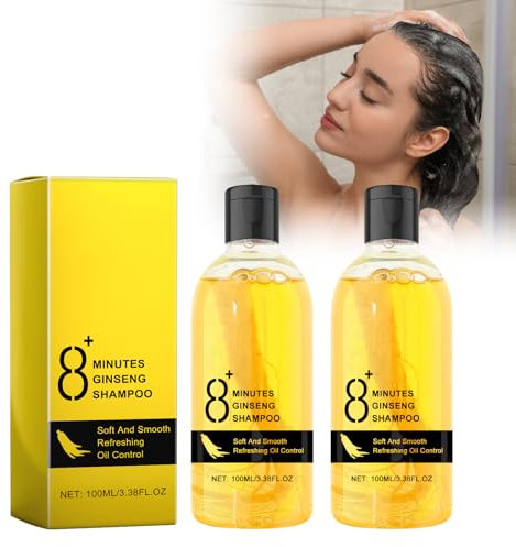 Ginseng-Shampoo, Pflegende Shampoo Mit Ginseng, Haarwachstum Shampoo, Kräftigendes Haarshampoo Für Feines & Dünnes Haar, Reinigen Sie Die Kopfhaut Und Reparieren Sie Das Haar, 2 Pcs