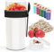 XJIANFU Müslibecher to Go 250ml+650ml,Auslaufsicherer Lunchpot Müsli Cup to Go Becher mit Löffel,Müslibecher to Go,to Go Müslibecher,Joghurtbecher to Go(3565-White)