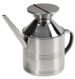 MA MAISON Oliera da Tavola in Acciaio Inox 9 cm Bottiglia per Olio e Aceto da 500 ml / 1 Lt con Dosatore