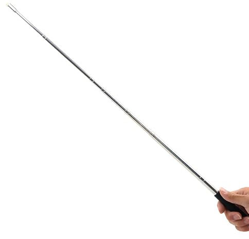 1 Pezzi Bacchetta Telescopica Allungabile,Puntatore Telescopico,Bastone Telescopico,per Insegnamento,Dimostrazione,Formazione,si Estende Fino a 120cm(Nero)