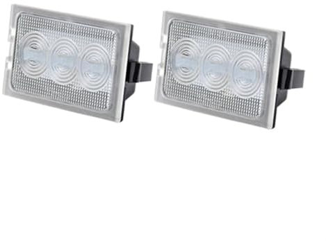 Rynplex 2Pcs White Number License Plate Light, for Land Rover, Discovery 3 Discovery 4 Freelander 2 Rang, for Rover, Sport Number Plate Lamp