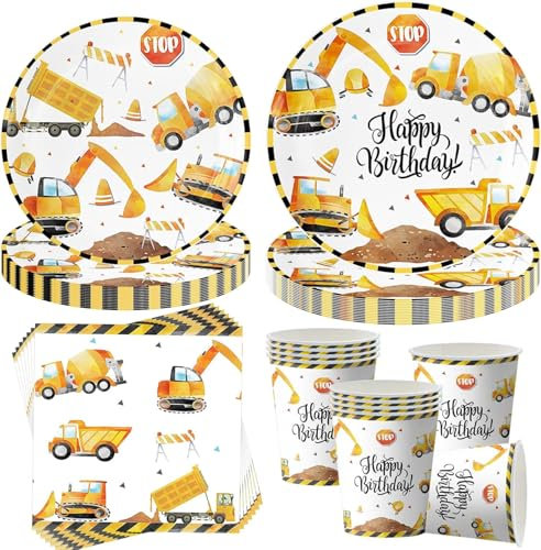 ZeiLaBang Kakadi Partygeschirr Set, 50 Stück, Kindergeburtstag Geschirr Set, Partygeschirr für 10 Gäste