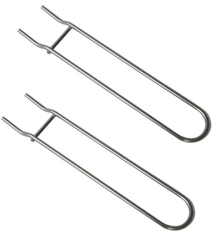 Hayaww 2pcs Stainless Steel Grill Lifter Grill Lever Barbecue Grill Handles Grill Easily Lift Hot Dirty Grills Barbecue Accessories Barbecue Lifter Grill (A)
