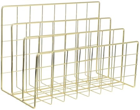 Gadpiparty Metall Briefablage Organizer Stabiler Mail Sorter Und Briefhalter Für Schreibtisch Multifunktionaler Dokumentenhalter Für Büro Haushalt Und Schule Edles Design in Gold Große