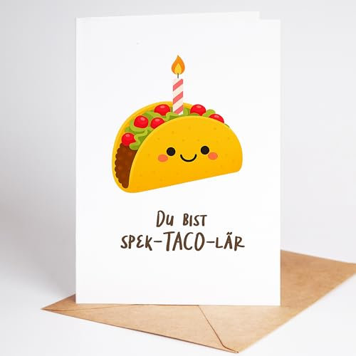 Lovely Cards - Du bist bist Spek-TACO-lär - Geburtstagskarte Freundin - Geschenk für eine Freundin - Karte Geburtstag Frau - Karte Freundschaft - Beste Freundin Karte - A6