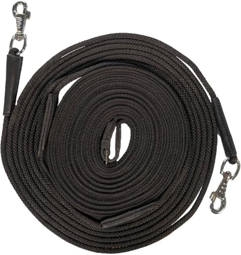 HKM Slim Longues rênes 18 m Noir