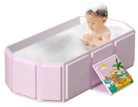 Yonuaret Faltbare Babybadewanne, Faltbare Badewanne für Kleinkinder, Rutschfeste Duschwanne für Badezimmer, Kindertagesstätte, Reise, Kinderzimmer, Hotel und Körperreinigung für Kinder von 0–8