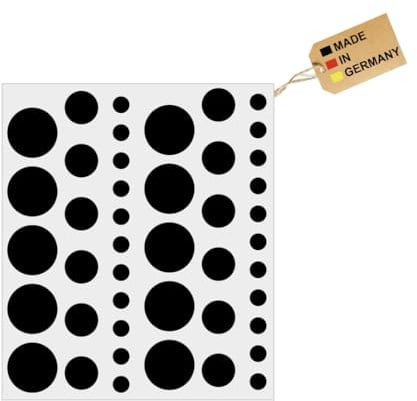 44 adesivi per fotocamera – nero lucido – 5/10/15 mm rotondo – webcam adesivo di protezione per cellulare, laptop, tablet – anche per coprire luci LED e standby