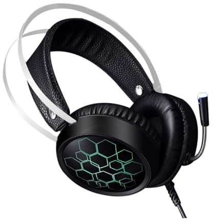MUELODSIC Casque Gaming RGB avec Micro USB Casque Over-Ear Confortable avec Surround pour PC Accessoire Portable pour Jeux Compétitifs