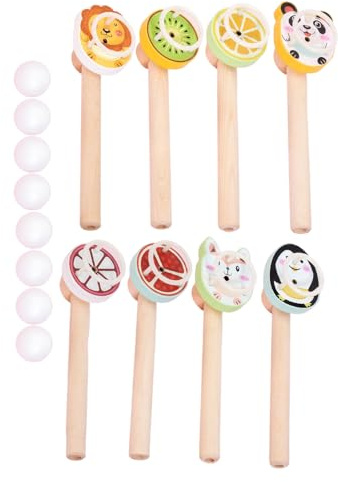 Iouyjiu Ball Blasrohr Spielzeug,8-Teilige Sensorische Schwebe-Balance - Ballblasen-Herausforderung - Für Innenräume Zuhause und Schule Kindergarten Familienabende Feiern Geburtstag Weihnachten Neujahr