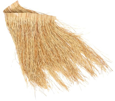 Abaodam Techo de Paja Artificial Ignífugo para Jardín, Decoración Rústica, Cubierta Simulada Resistente y Natural para Patio, Estera de Paja Fina para Sombra Exterior, Bricolaje, Uso