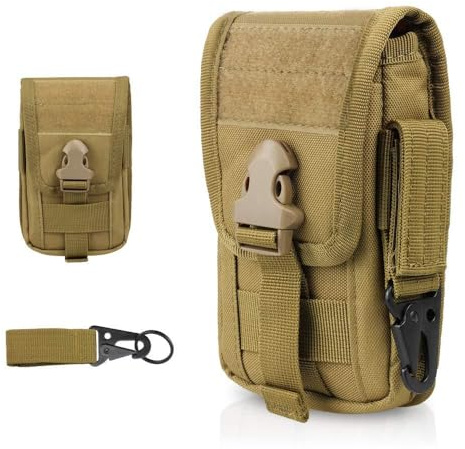 WYNEX Bolso Movil MOLLE Pouch Pequeño Bolsa Cintura Táctica EDC Riñoneras Hombre Incluye Clip Táctico para Equipamiento