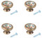 LOVIVER 4Packs Bird Flower Pattern Door Knobs and Pulls for Kitchen Cupboard and Drawer
