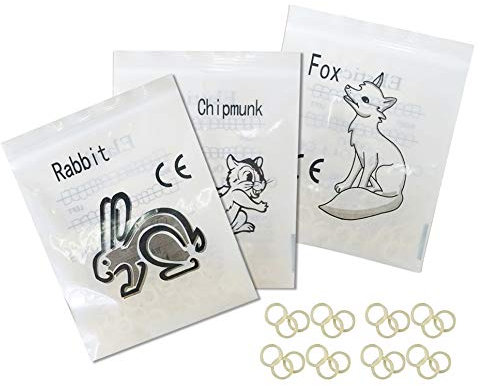 Finlonn Pack of 2 Dental Elastics 1/8 Inch, 200 Count, X-Heavy - 3.5 oz, Medical Grade Rubber, Orthodontic Bracelets