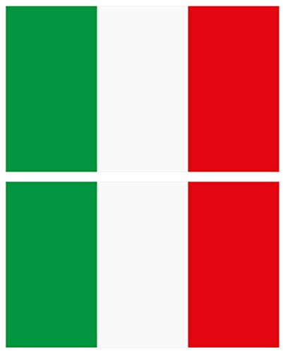 Autoaufkleber 2 St. Flagge Italien (Italy), 140x80mm, Vinylaufkleber