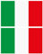 Autoaufkleber 2 St. Flagge Italien (Italy), 140x80mm, Vinylaufkleber