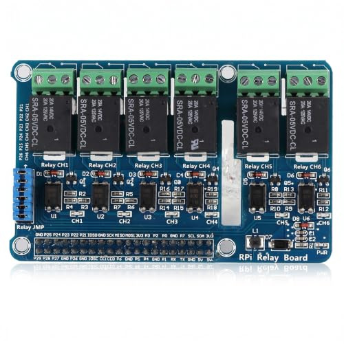 Relais Erweiterungskarte, 6 Kanal RPi Relaismodul Erweiterungskarte für Pi A +/B +/2B/3B, Optokopplermodul Relais