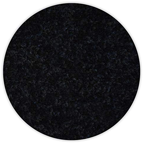 rugsx Einfarbiger Teppich Trendy für Zimmer, Wohnzimmer, Schlafzimmer, Teppichboden Auslegware, schwarz, Verschiedene Größen, Kreis 100 cm