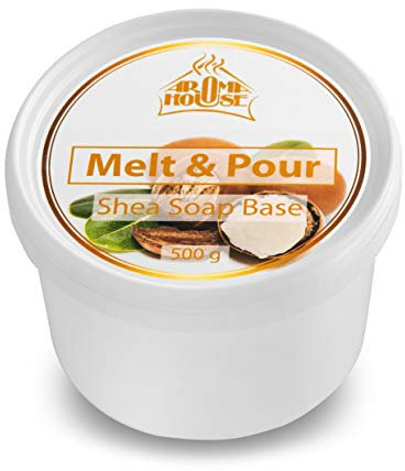 Seifenbasis Sheabutter 500g - Melt und Pour Sseifenbasis - Feuchtigkeitsspendend Rohseife - Soap für Trockene & Empfindliche Haut mit Shea Butter für Handgemacht & Geschenk