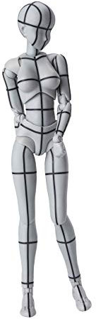 BANDAI - Body Chan Wireframe Grau 13 cm, 179404, Mehrfarbig
