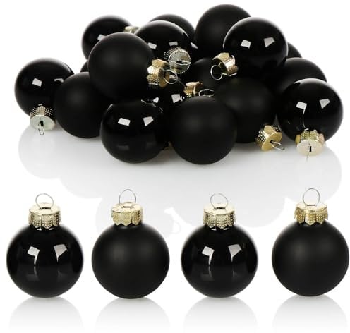 COM-FOUR® 20x Mini-Christbaumkugeln aus Glas - kleine Weihnachtskugeln für die Weihnachtsdekoration - Baumschmuck für den Weihnachtsbaum - Ø 3 cm