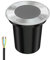ledscom.de Bodeneinbauleuchte BOLI für außen, IP67, edelstahl, rund, 108mm Ø, 1x GU10 max. 15W, gefrostet