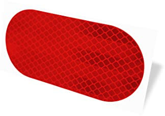 georadian.com Reflektien 4 Pezzi autoadesivi Riflettenti, di Sicurezza al Buio, Adesivi Riflettenti, Adesivi Riflettenti (Rosso)