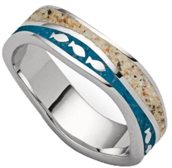 DUR Damen Ring WelleFischschwarm aus 925er Silber Größe 58 (18.5) R5664.58, 58 (18.5)