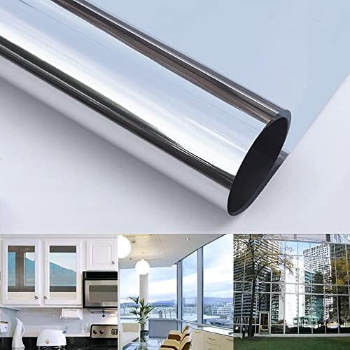 Modrady Spiegelfolie Selbstklebend Sichtschutz Folie Reflektierende Fensterfolie Klebefolie Sonnenschutzfolie für Wärmeisolierung UV-Schutz und Sichtschutz