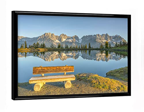 artboxONE Poster mit schwarzem Rahmen 18x13 cm Natur Lieblingsplatzl Wilder Kaiser - Bild österreich