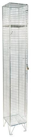 Crown Metal CM010BZP0002 Heavy Duty Wire Mesh Locker Single Door, 8mm Diameter