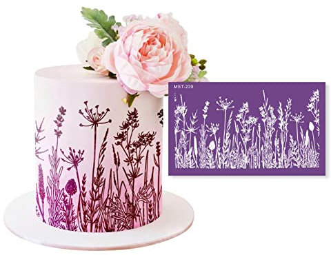 Torten Schablonen Kuchen Dekoration Schablonen Spitze Fondant Zubehör,Blumen kuchenvorlagen DIY Buttercreme Schablon Floral Spitze Kuchen Backen Schablonen für Geburtstag Hochzeit Kuchendekoration