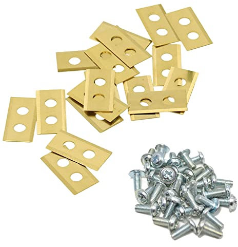 WA0190 Replacement Robotic Lawn Mower Cutting Blade (24Pack Blade Kit with Screws) for Worx Landroid Robotic Mower WG794(Titanium)