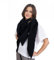 Scandi Linen Musselin Tuch Damen, Musselin Schal Damen, Musselintücher, Dreieckig leicht (einlagig), Schwarz