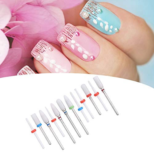 12 Uds Brocas de Cerámica para Uñas 3/32 lima de Uñas Eléctrica para Manicura y Pedicura para Eliminación de Pulido de Uñas de Gel Acrílico