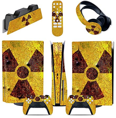 Piel Consola 57111 para PS5 Consola Disc Edition & Digital Edition Pegatina Vinilo Calcomanía Cubierta para Ps5 Mando & Estación Carga & Auriculares & Mando Multimedia Regalo Envolturas Pieles (Size