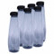 6 PCS x 950ML Plastic Coloured Transparent Water Bottles - Juice Bottles BPA Free & Leakproof - Reusable With Screw Cap Lid For Sports School Home (Oasis Smoke Grey)