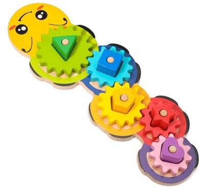 Montessori Spielzeug 1 2 3 Jahre, Montessori Getriebe Spielzeug Raupe Puzzle, pädagogisches Spielzeug, Geschenk kleine Kinder und Babys.