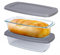 Findful Glas-Backform mit Deckel für selbstgemachtes Brot (2er-Set) – leicht zu tragende Kastenform mit Griff – mikrowellen- und ofenfest – ideal für Brot, Hackbraten, Kuchen – 1,9 Qt