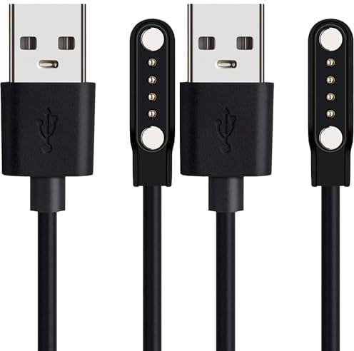 Blueshaweu Ladekabel Kompatibel mit HIFI WALKER T10 Air Knochenschall Kopfhörer Kabel Ladegerät Ladestaion für HIFI WALKER T10 Air Knochenschall Kopfhörer (schwarz+schwarz)