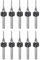 sourcing map 10pcs End Mill Bits 1.4mm Solid Carbide CNC Router Bits Engraving Cutter Tools for PCB Circuit Board Milling Machine Wood Carving, 1/8 Straight Shank