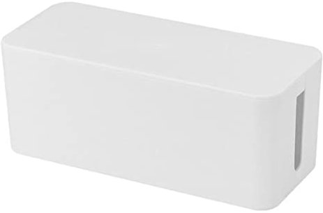 Cable Tidy Box Anti-Dust Wire Cord Management Storage Organizer Case White 23X12X11Cm,Wire Storage Box