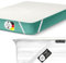 FAM'HOME Premium Matratzenschoner 100x200 cm mit hypoallergenem Soft Microfiber Bezug, atmungsaktive Matratzenauflage 100x200 cm mit 4 elastischen Eckgurten, hygienischer Matratzentopper 100 x 200