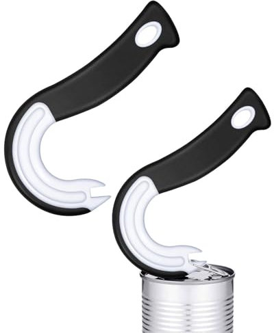 TPZORJX 2 Stück Molain Dosenöffner - Ring Pull GlasÖffner, Tragbarer Zugring Dosenöffner Konserven Öffner Haken Dosenöffner J förmig für Dosen mit Verschlussringen