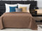 FEBE Tagesdecke Bettüberwurf 220x200 cm Braun Überwurfdecke Sofadecke Sofaüberwurf Flauschig Mikrofaser Zimmer Deko Throw Blanket