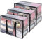 Vieshful 3 Stück Transparente Plastik Aufbewahrungstasche, 90L Organizer Aufbewahrungsbox Kleideraufbewahrung Umzugskartons für Bettdecken, Kleidung, Bettwäsche, Weihnachtskränzen und Steppdecken