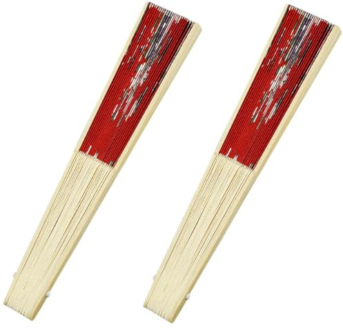 Alipis 8pcs Festival Decorative Folding Fan Handheld Paper Fan Asian Wedding Decor